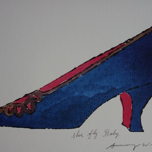 Fine Pop Art Limitierte Auflage Illustration Druck - Schuh, Andy Warhol, signiert & gestempelt mit Nachlass stempel