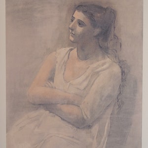 Fine Cubist limited edition print - Rose period portrait of a woman, Pablo Picasso, signed & numbered