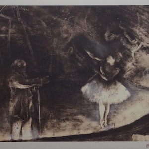 Fine impressionist rare edition print – dancer,  Edgar Degas, signed & stamped