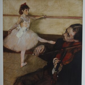 Fine impressionist rare edition print – ballet dancer,  Edgar Degas, signed & stamped
