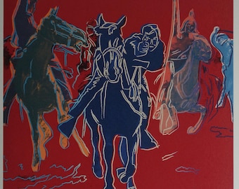 Fine Pop Art limited edition print - western cowboys, Andy Warhol, signed & numbered