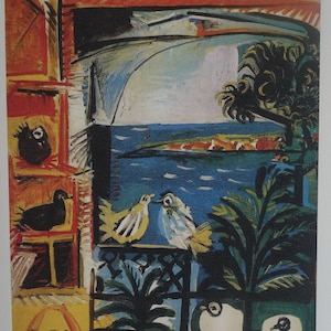 Fine Cubist limited edition print - French Riviera, birds, Pablo Picasso, signed & numbered