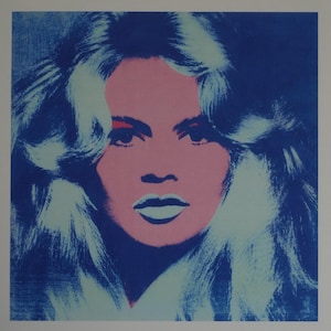 Fine Pop Art limited edition print – Celebrity portrait series - Brigitte Bardot, Andy Warhol, signed & numbered