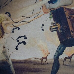 Fine Surrealist Limited Edition Print, Burning Giraffes, Salvador Dali