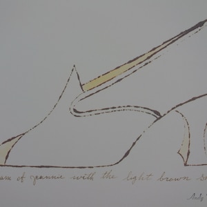 Fine Pop Art limited edition illustration print - shoe, Andy Warhol, signed & stamped