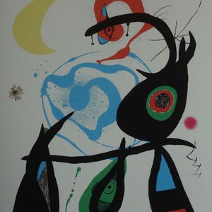 Fine Surrealist limited edition print, Joan Miro, signed & numbered