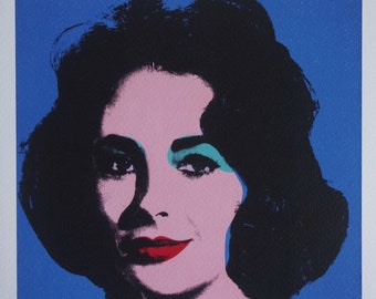 Fine Pop Art limited edition print – Elizabeth Taylor, Andy Warhol, signed & numbered