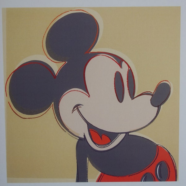 Impression Fine Pop Art en édition limitée - Mickey Mouse, Andy Warhol, signée et numérotée à la main, avec cachet de la succession