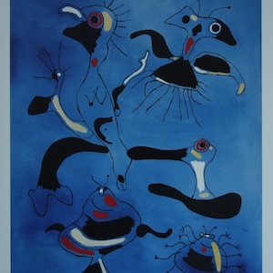 Fine Surrealist limited edition print, Joan Miro, signed & numbered