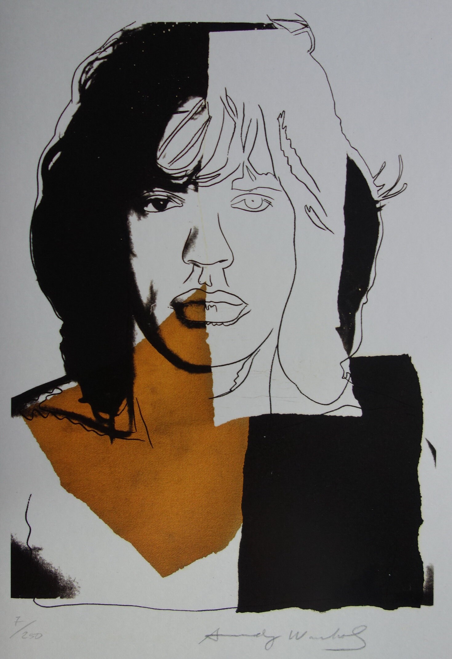 新品同様アンディ ウォーホール　 ポスター 「ミックジャガー」デッドストック Andy Warhol（アンディ・ウォーホル）Mick Jagger ミック