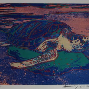 Fine Pop Art limited edition print - animal series - Turtle, Andy Warhol, signed & numbered