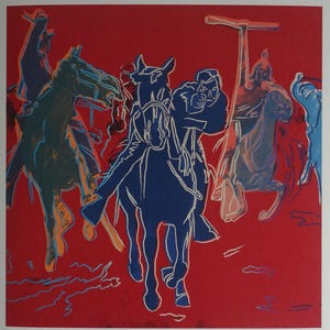 Fine Pop Art limited edition print - western cowboys, Andy Warhol, signed & numbered