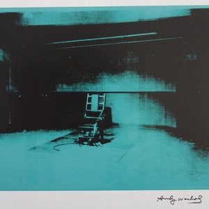 Fine Pop Art limited edition print – Electric chair series, Andy Warhol, stamp signed & numbered