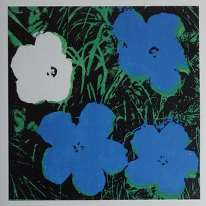Fine Pop Art limited edition print – Flowers, Andy Warhol, stamp signed & numbered