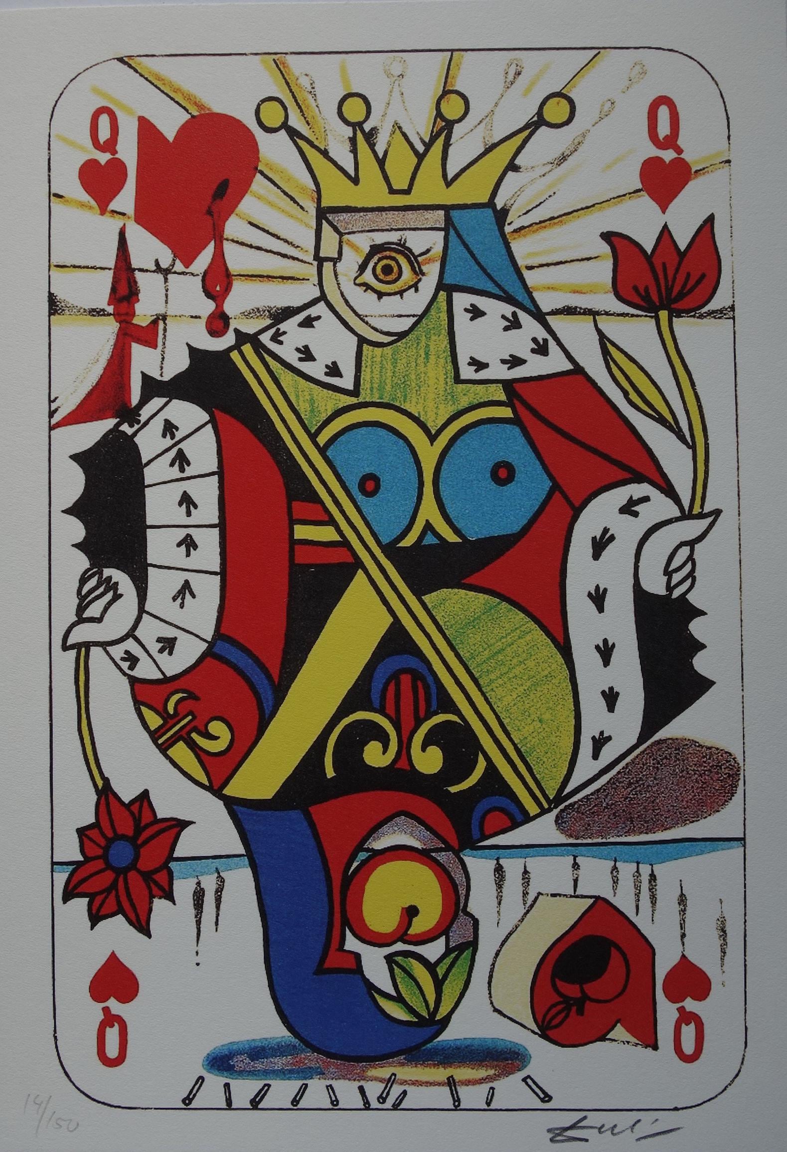 サルバドール・ダリ　トランプ　レア 限定版のシュルレアリスムの素晴らしい版画、シュルレアリスムの