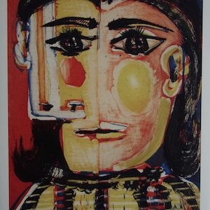 Fine Cubist limited edition print - Buste de femme, Pablo Picasso, signed & stamped