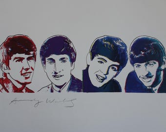素晴らしいポップアートビートルズ限定版シルクスクリーンセリグラフ
