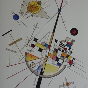 Fine rare edition print – Abstract composition,  Wassily Kandinsky, signed