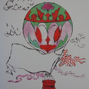 Fine Pop Art limitierte Auflage - Illustration - Ballon, Andy Warhol, signiert & nummeriert
