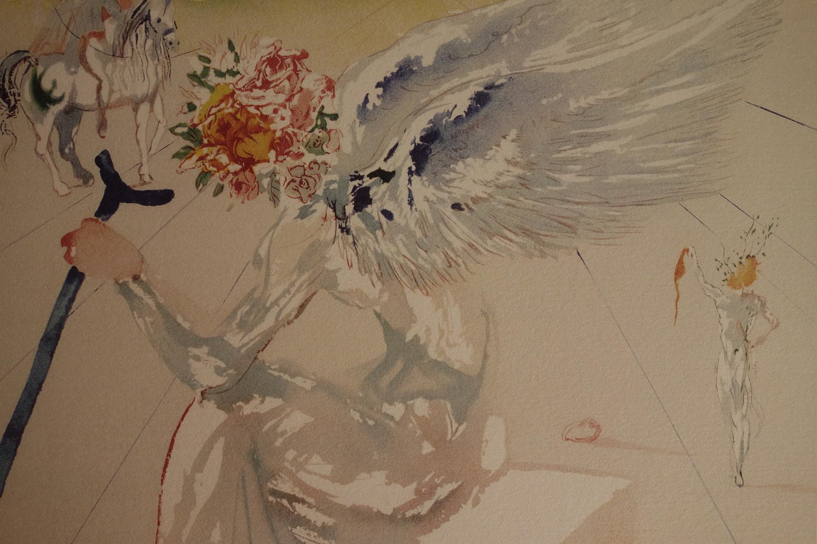 限定版の素晴らしいシュルレアリストの版画、天使、サルバドール 限定版の素晴らしいシュルレアリストの版画、天使、サルバドール