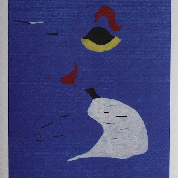 Belle impression surréaliste en édition limitée, Joan Miro, signée et numérotée