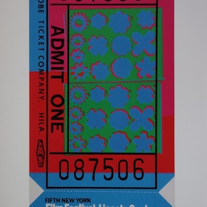 Fine Pop Art limited edition print - film festival ticket, Andy Warhol, signed & numbered