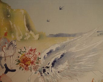 限定版の素晴らしいシュルレアリストの版画、天使、サルバドール・ダリ