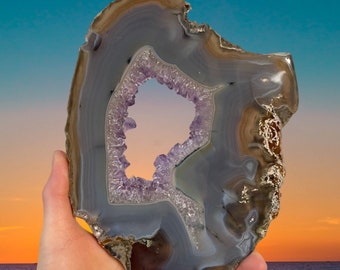 Amethyst/agate Geode Slice