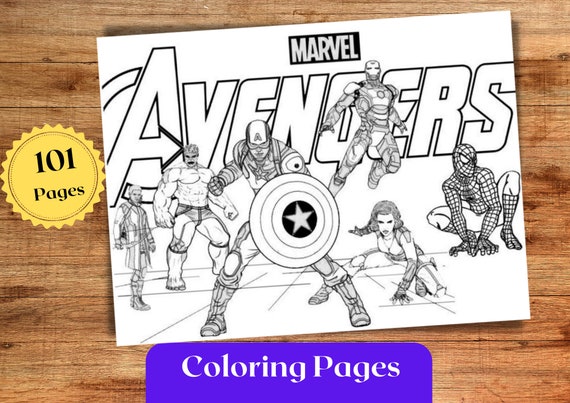 marvel superhero coloring page