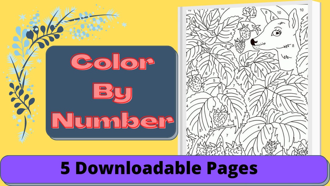 Mosaic Color by Number Digital Coloring Pages, Book for Kids, Printable ...