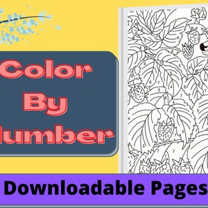 Mosaic Color by Number Digital Coloring Pages, Book for Kids, Printable Activity Book, Color by Number for Toddlers, Homeschool Activities
