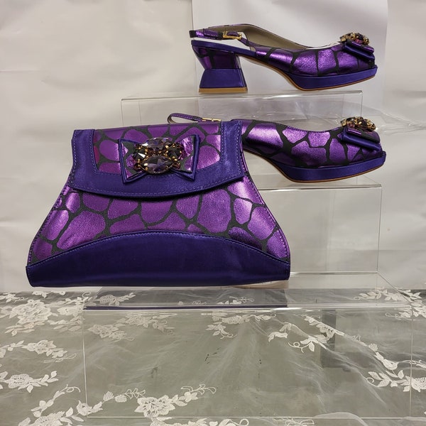 Italian Shoe and Bag matching set for parties and celebrations