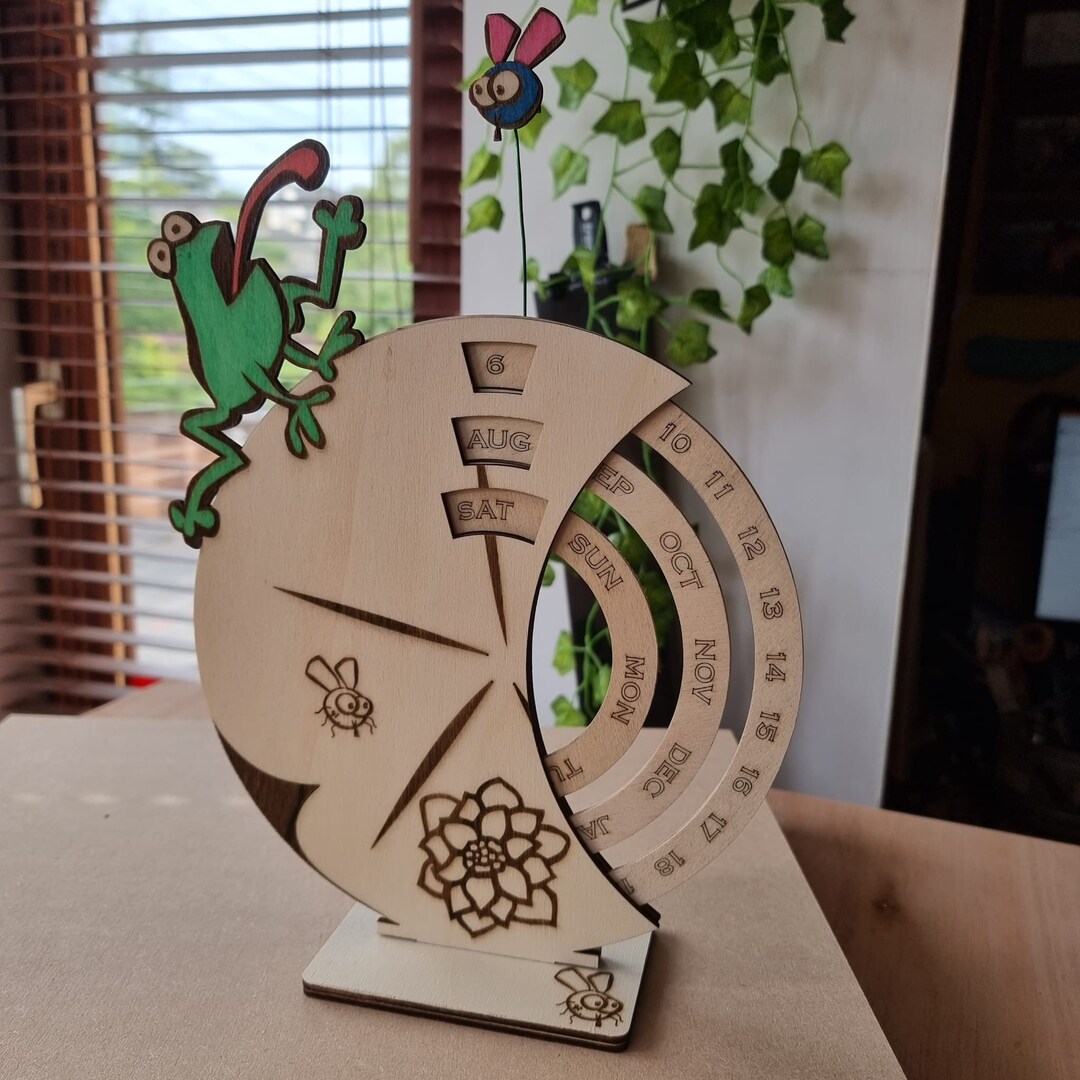Frog Perpetual Calendar Laser Cut Files - Etsy UK