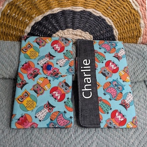 Étui pour carnet santé personnalisé Design Hiboux