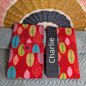 Étui pour carnet santé personnalisé Design Feuilles