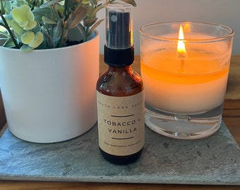 Handmade Room and Linen Spray – Tobacco Vanilla Scent, Multiple Scents Available