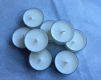 Organic Soy Wax Tea Lights: Multiple Scents Available