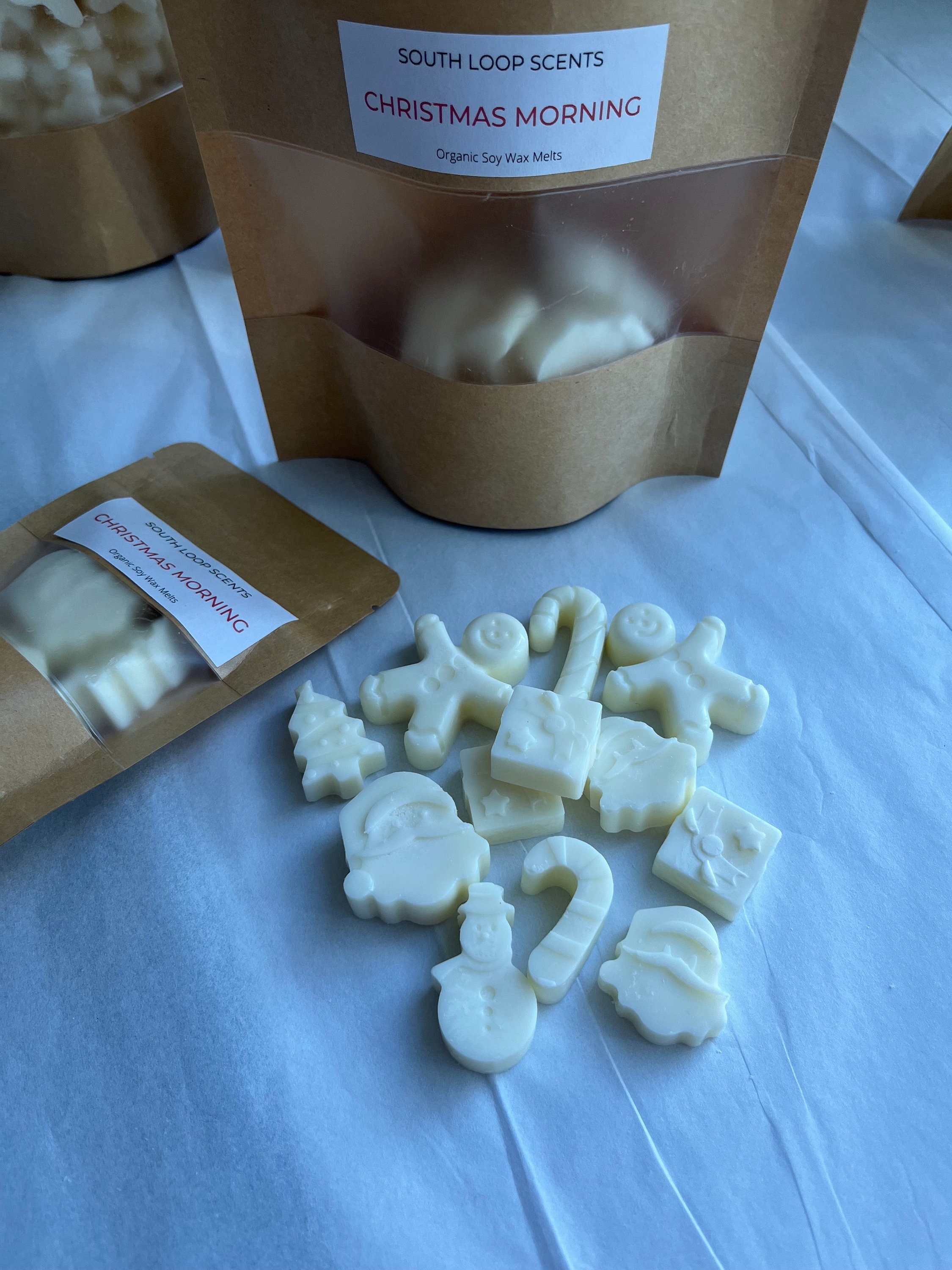 Holiday Wax Melts 100% Organic Soy Wax Melts fresh Pine Forest, Christmas  Morning, Gingerbread Cookies, Hot Cocoa, Spiced Apple Cider 