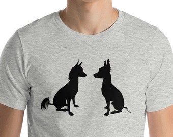 Chinese Crested Silhouette R&T Unisex T-shirt