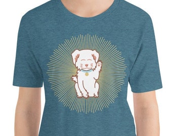 Lucky Gizmo Dog Starburst Unisex T-shirt