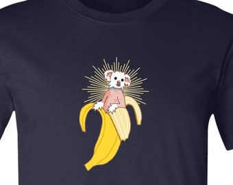 Mini Gizmo Dog in Banana Unisex T-shirt