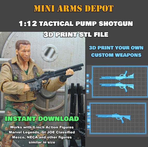 カスタム 1:12 スケール武器アクセサリー タクティカルポンプショット