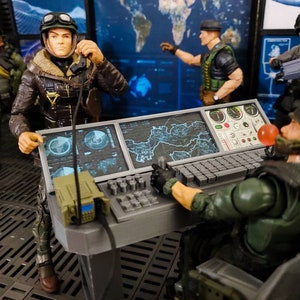 Custom 1:12 Scale Mission Control Radar Briefing Room Diorama Prop ...