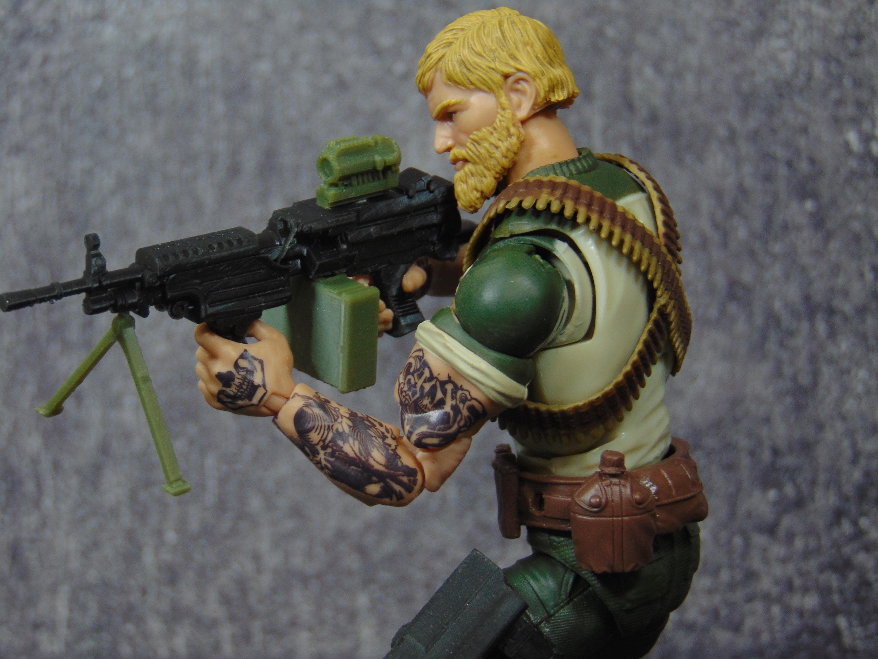 Custom 1:12 Action and Gore Effects Diorama Prop Set Muzzle Flash Blood ...