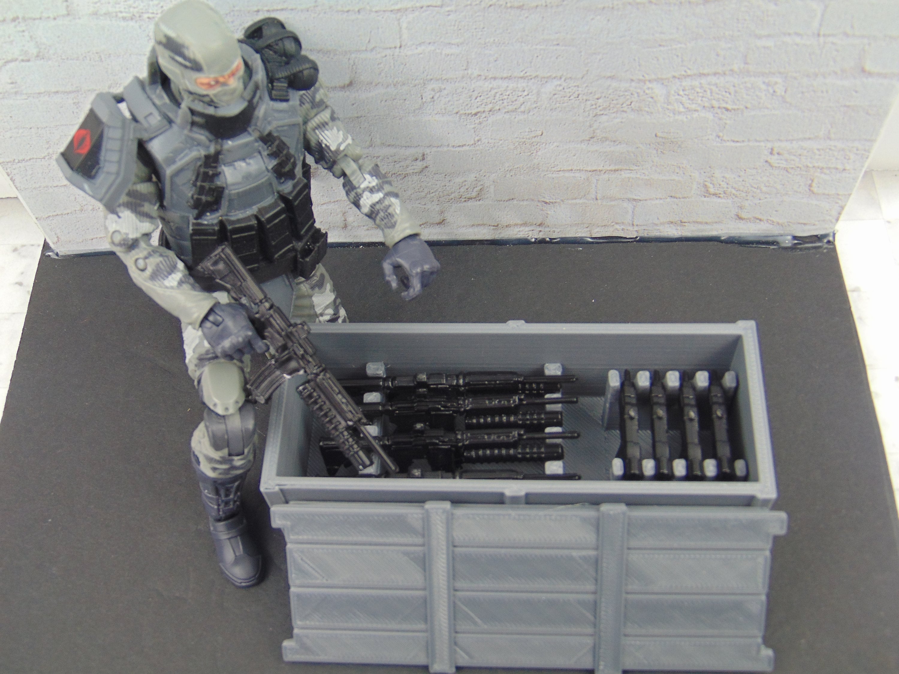 1:12 Scale Functional Weapons Crate Diorama Prop Accessory 3D