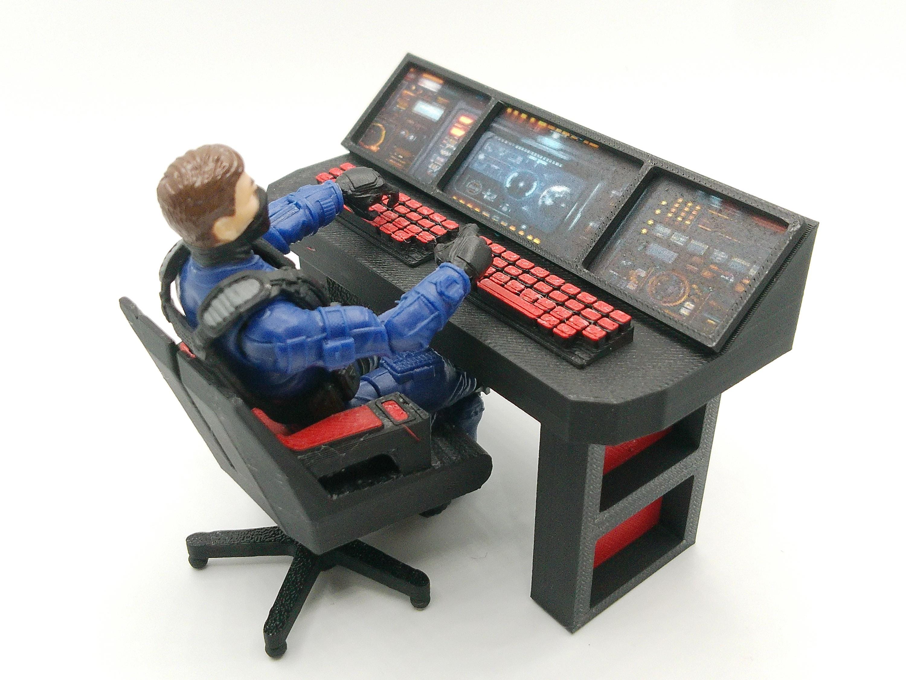 1:18 Scale Red Cobra Mission Control Diorama Set for 3.75