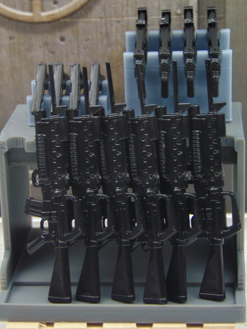 Custom Accessory 1:12 Scale for 6 Inch Figures Armory Gun Rack Type 3 ...