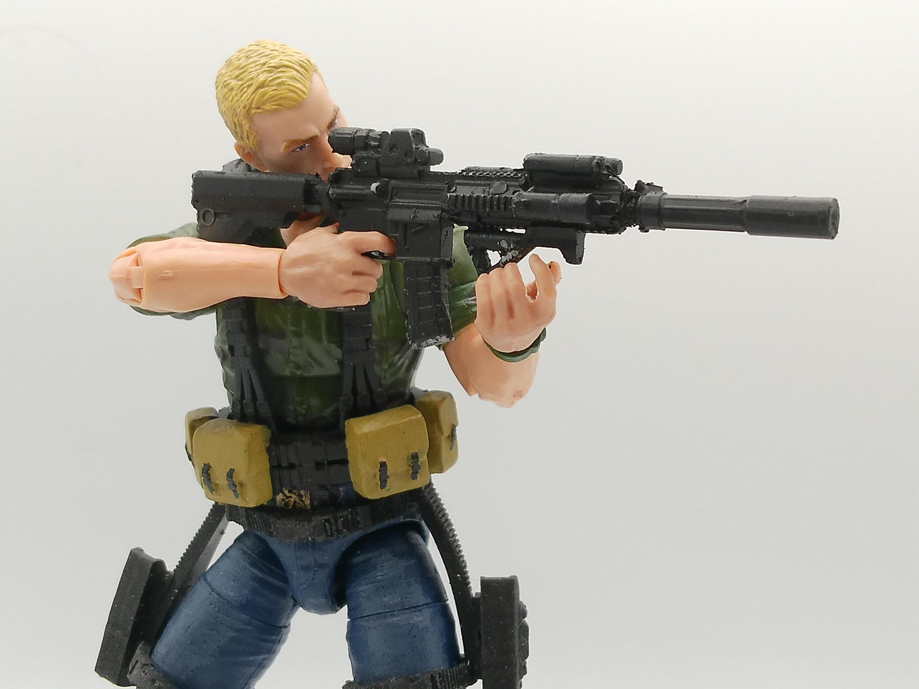6インチアクションフィギュア用カスタム1/12スケールHK416ライフル