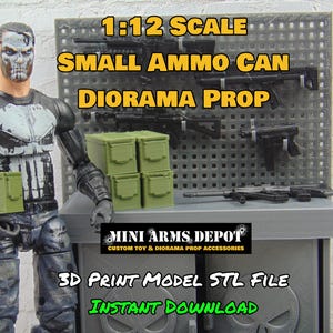 Custom 1:12 Scale Small Military Ammo Can Box Diorama Prop Accessory 3D Print file STL for 6" GI JOE Classified Marvel Legends Mezco figures