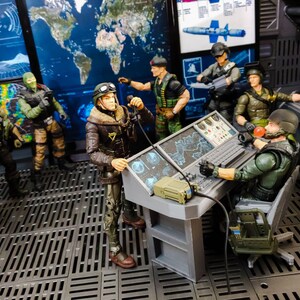 Custom 1:12 Scale Mission Control Radar Briefing Room Diorama Prop ...